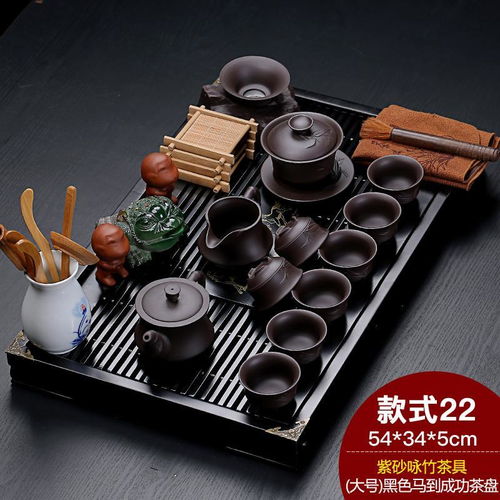 家·茶·韵——陶瓷功夫茶具套装与实木茶盘的雅致生活