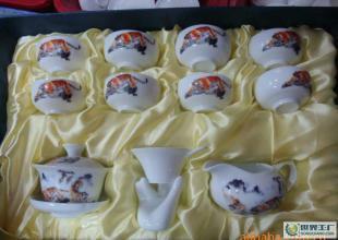 陶瓷12头虎茶具 厂家直销传承东方文化，礼遇尊贵品味